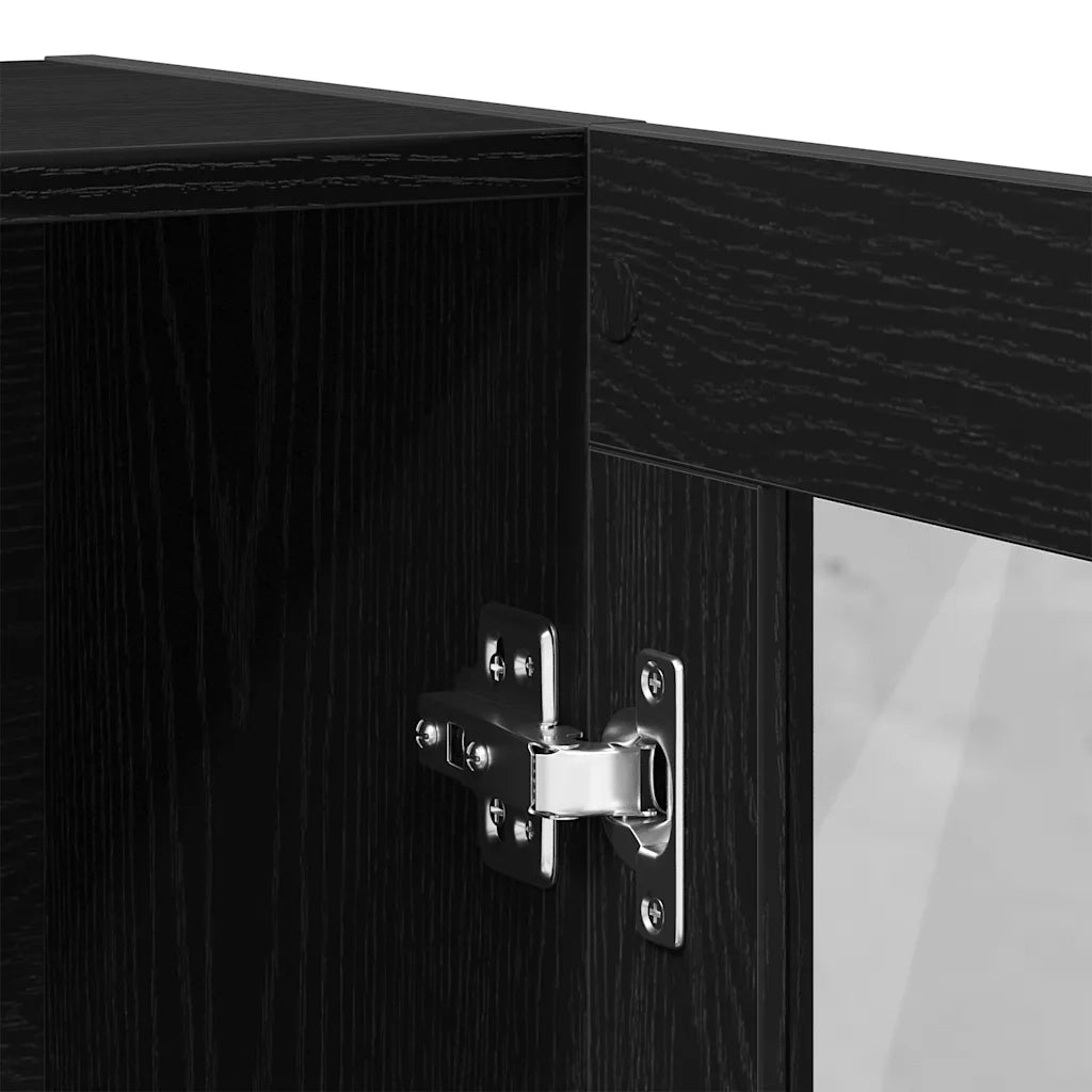 Libreria Rovere Nero 82,5x30,5x115 cm in Legno Multistrato