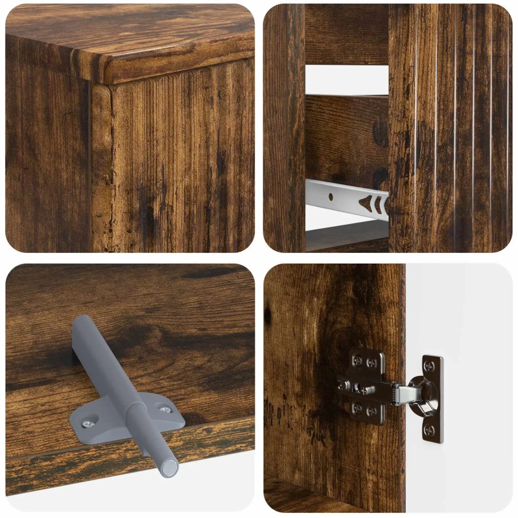 Set di armadietti da bagno in 3 pezzi ARNHEM Rovere Fumo 3417770