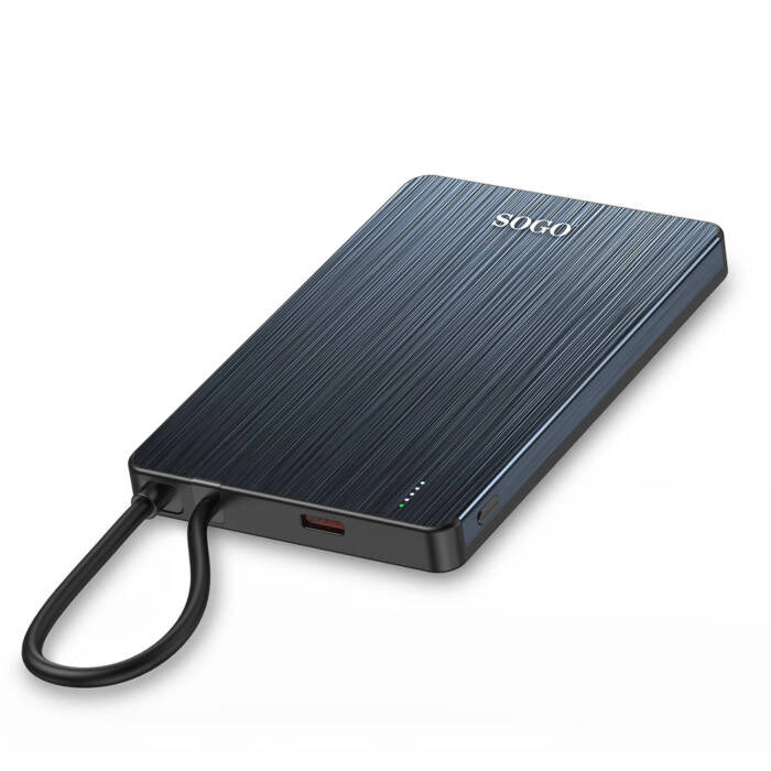 Batteria portatile magnetica 5000mAh, ricarica rapida USB-C 19.25W, batteria polimeri di litio, compatibile smartphone e tablet - SOGO