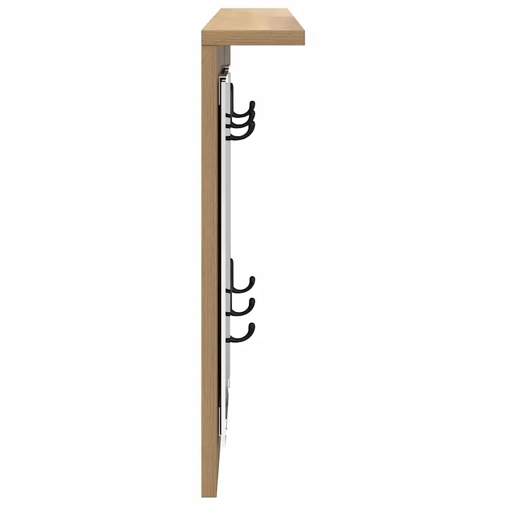 Appendiabiti a muro rovere artigianale 85 x 10 x 45 cm 874490