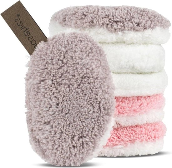 Set di pannelli per make-up e pulizia mini 6 pezzi - Riciclabile, idoneo per la pelle, ipoallergenico - Adatto a tutti i tipi di pelle - Molto morbido
