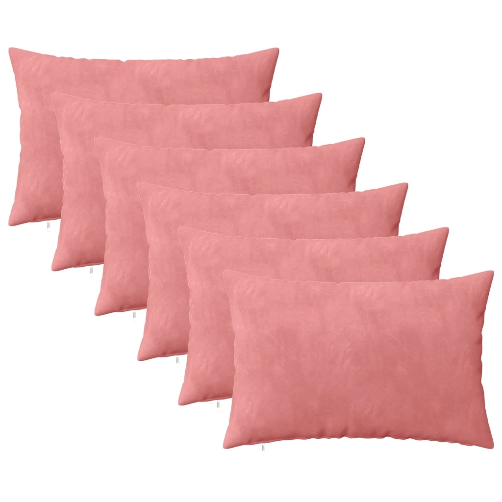Cuscino con cuscino HEERLEN 6 pz Rosa Velluto 923838