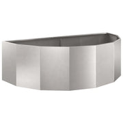 Fioriera | Cassetta per fiori | Vaso Argento 120 x 60 x 35 cm Acciaio inossidabile