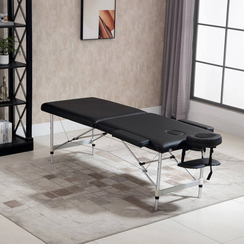 Tavolo da massaggio pieghevole portatile ¨C zephmum ¨C nero 90x210 cm