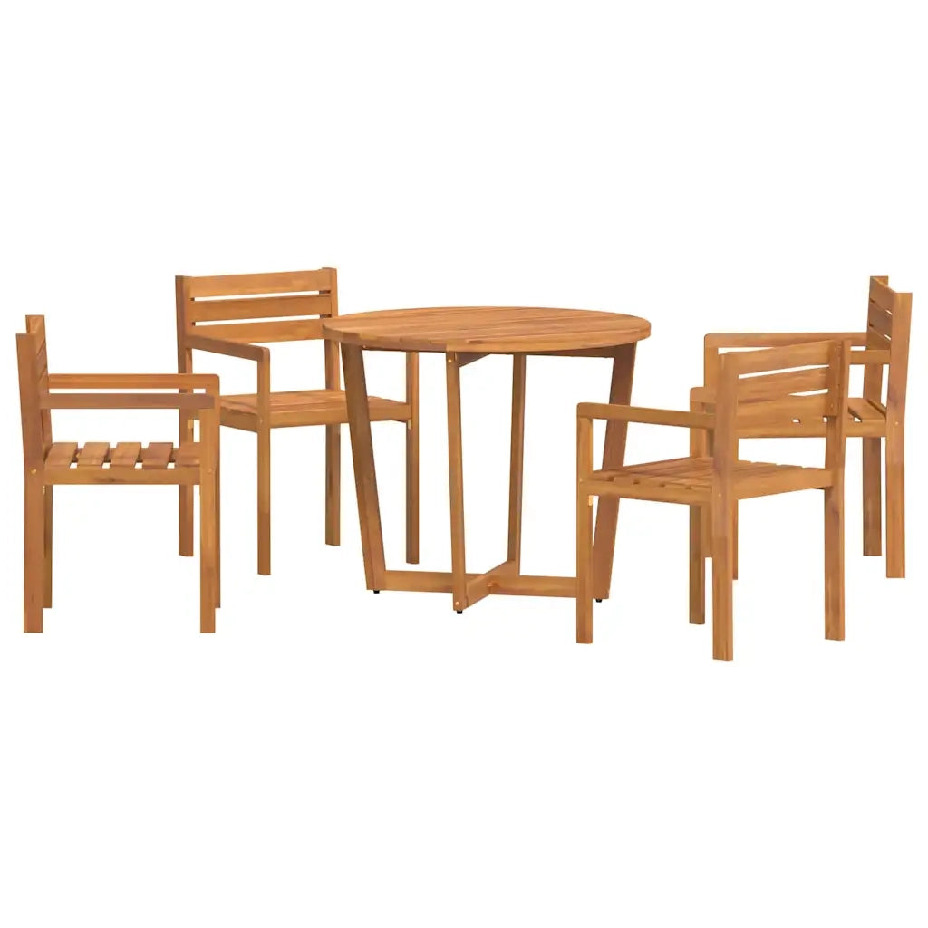 Set da pranzo da giardino da 5 pz in Legno Massello di Acacia 3334769