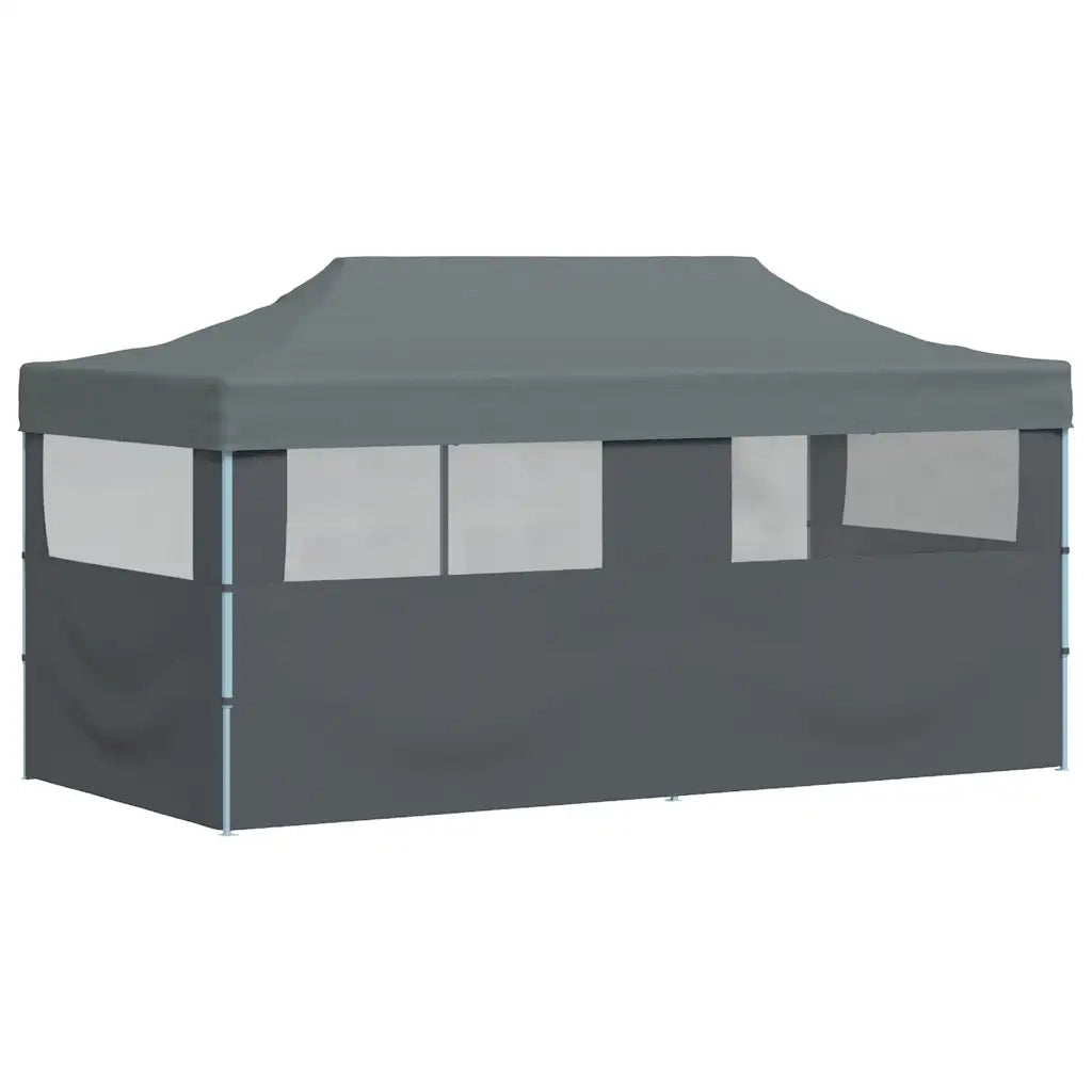 Tenda Pieghevole Pop-Up con Pareti Laterali-Tenda Gazebo 3x6 m Antracite