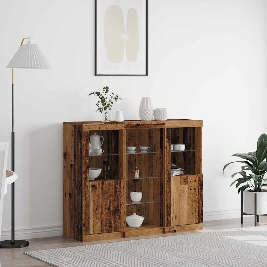 Credenza-Buffet-Armadio da cucina Legno vecchio 123 x 37 x 100 cm Legno multistrato