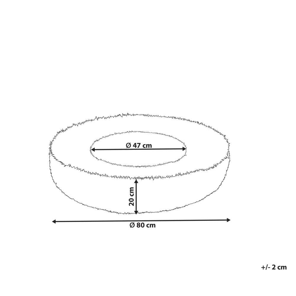 Cuccia per cani pelliccia sintetica rosa 80 cm cuscino per gatto letto animali rotondo
