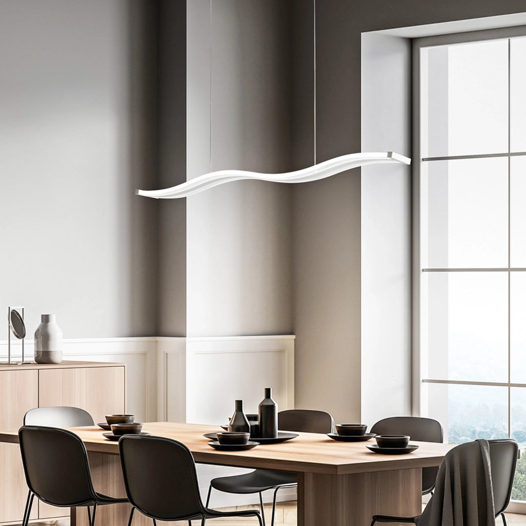 Sospensione Moderna Tape Metallo Bianco Led 48W Dimmerabile Ip20