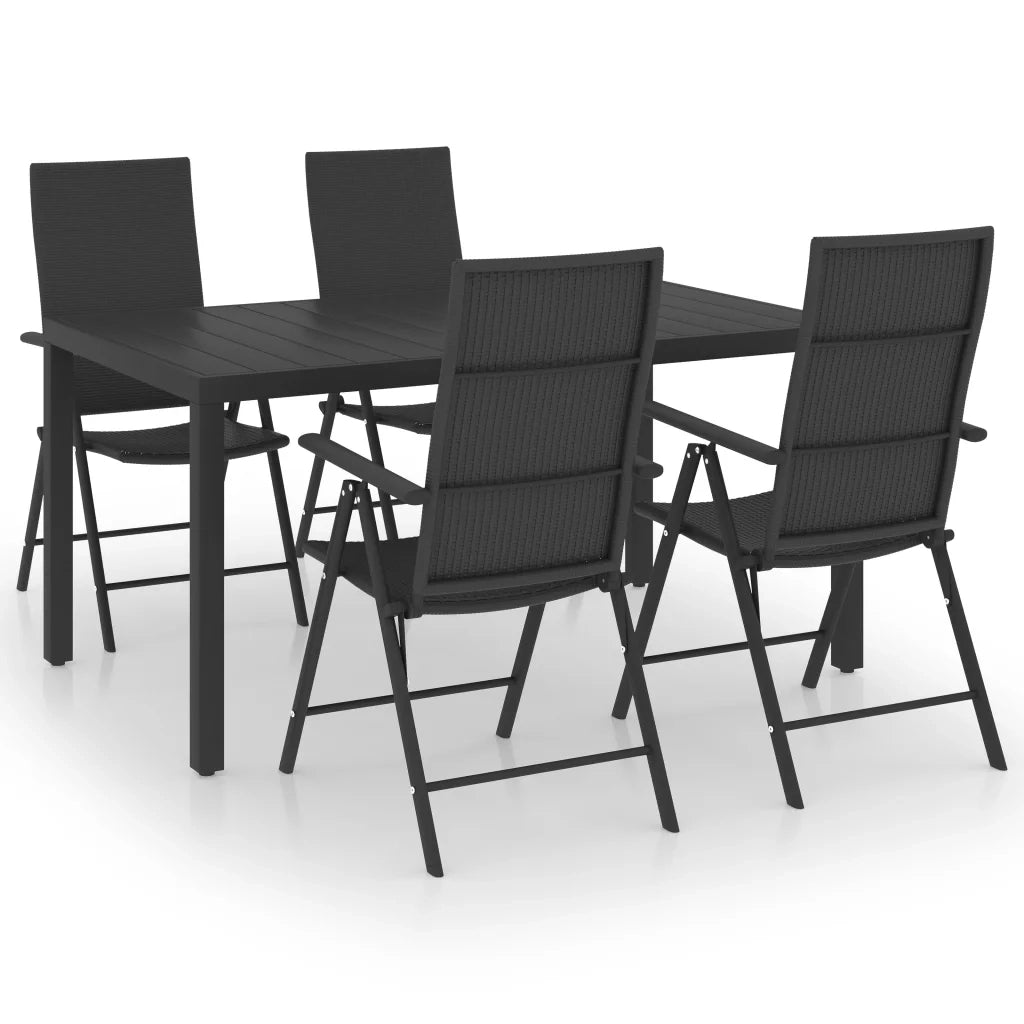 Set da Pranzo da Giardino 5 pz Nero cod mxl 96470