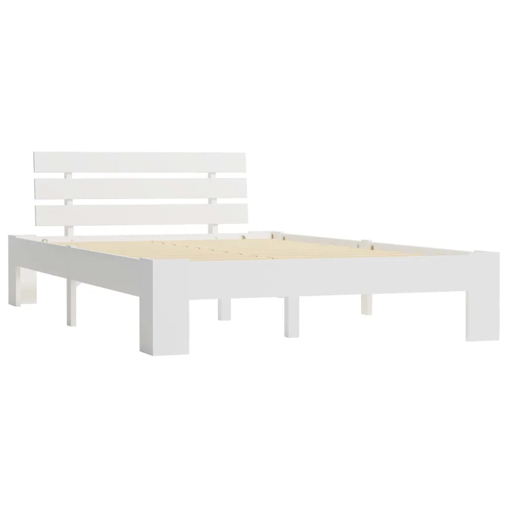 Letto matrimoniale | Letto per adulti | Dormeuse Estraibile senza Materasso Bianca Legno Pino 120x200cm