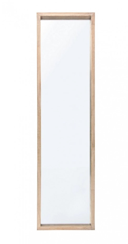 Specchio Rettangolare Legno Naturale Moderno da Parete 32x122 - YOUNG
