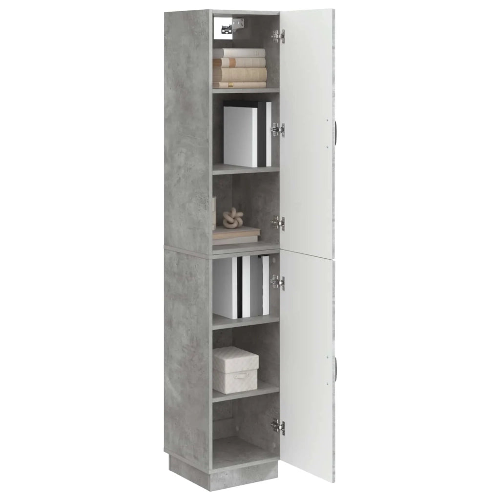 Set di armadi 2 pcs Grigio Cemento Legno ingegnerizzato
