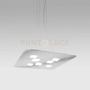 GISELLE S - SOSPENSIONE COLORE ACCIAIO IN METALLO E ALLUMINIO BIEMISSIONE 10 LUCI ATTACCO GX53