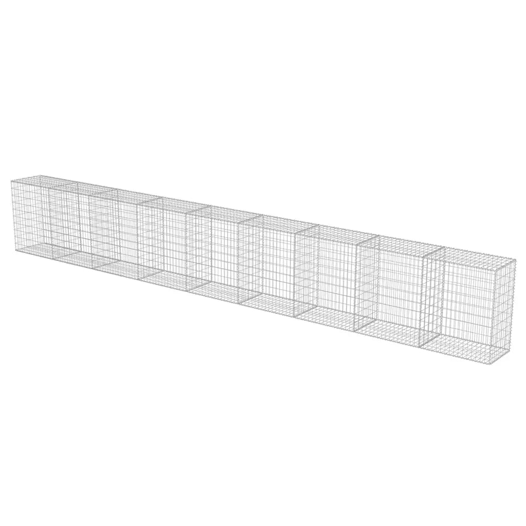 Gabbione in Acciaio Zincato Coperto 900 x 50 x 100 cm 143588