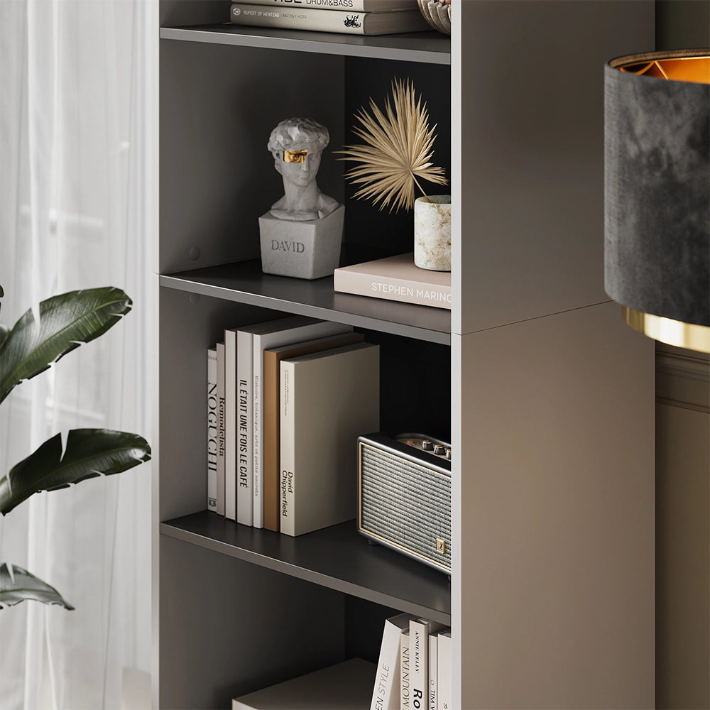 Vicco Libreria Grigio 60 x 180 cm con 5 scomparti