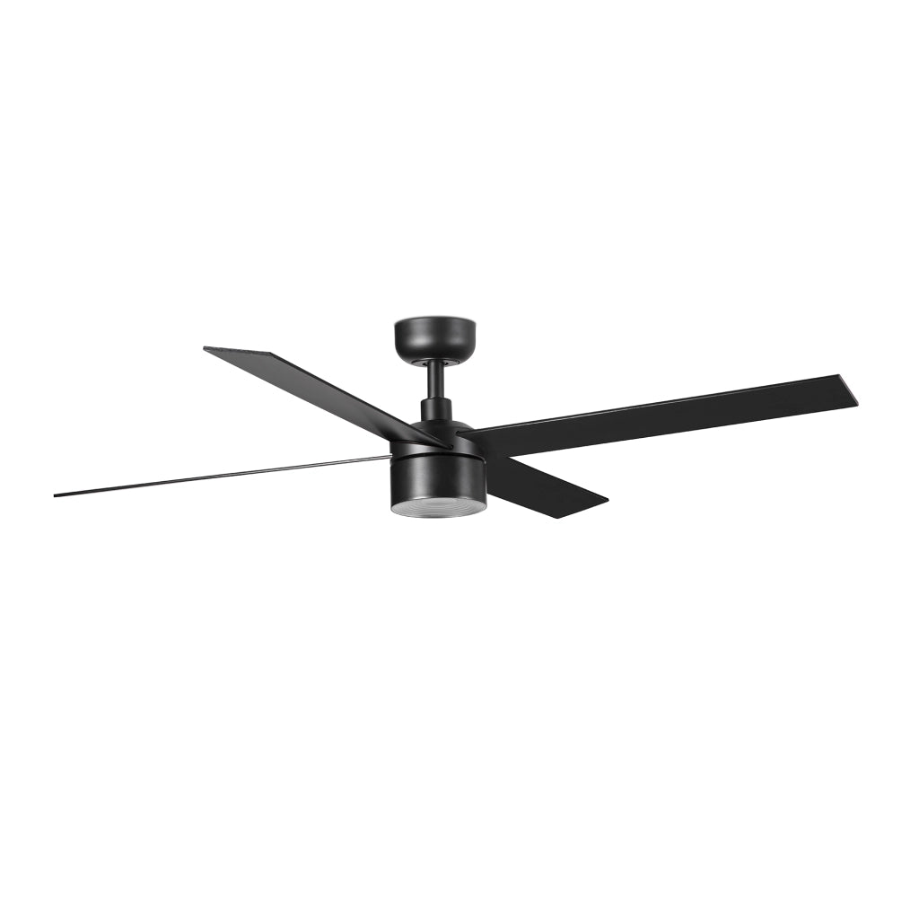RUDDER TEK 4 L Ventilatore nero/noce 2700K