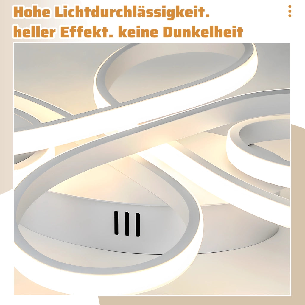 ZMH Lampada da soffitto plafoniera LED moderna bianca 40cm 30W 3000K luce calda