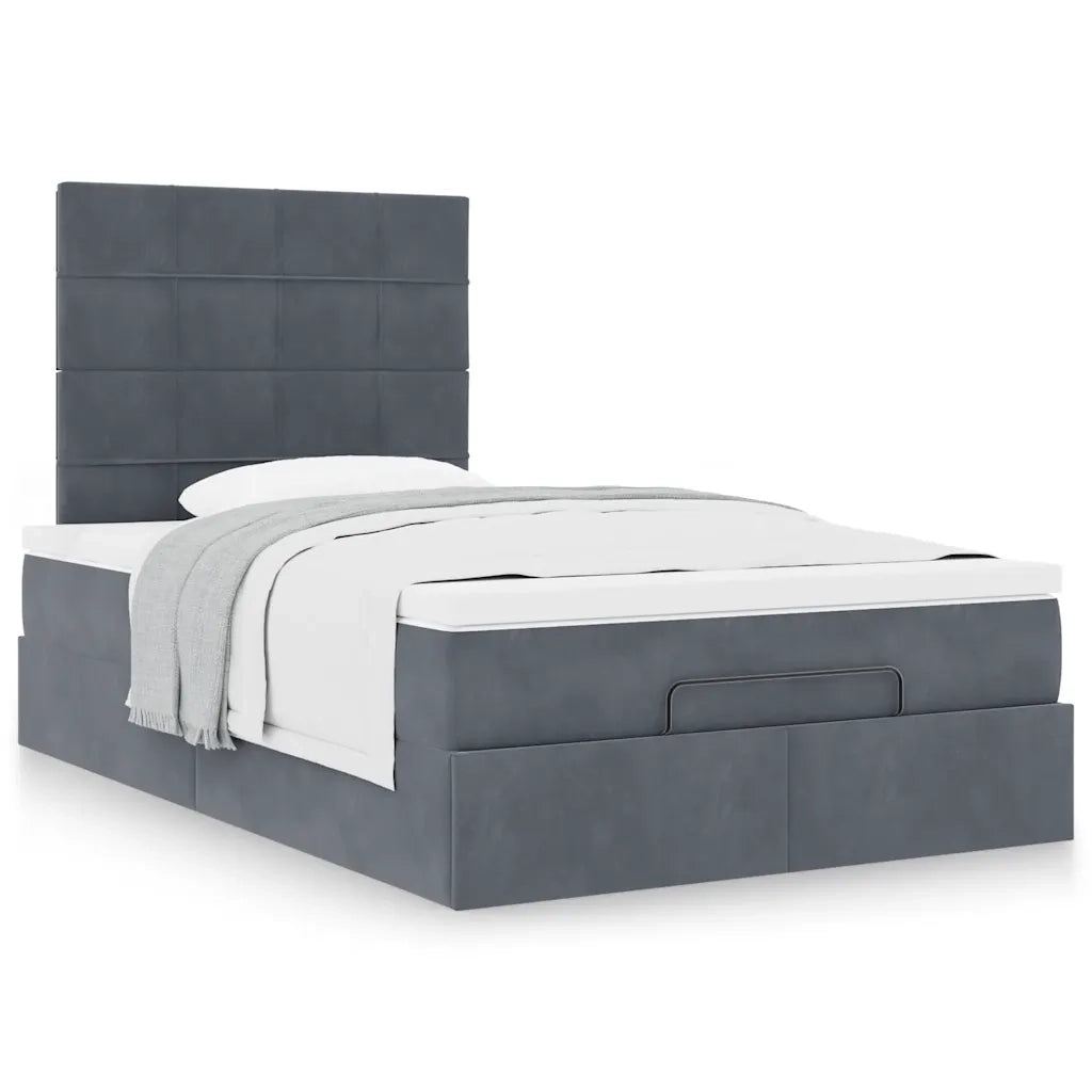 Struttura Letto Pouf con Materassi 80x200 cm Velluto 3313458
