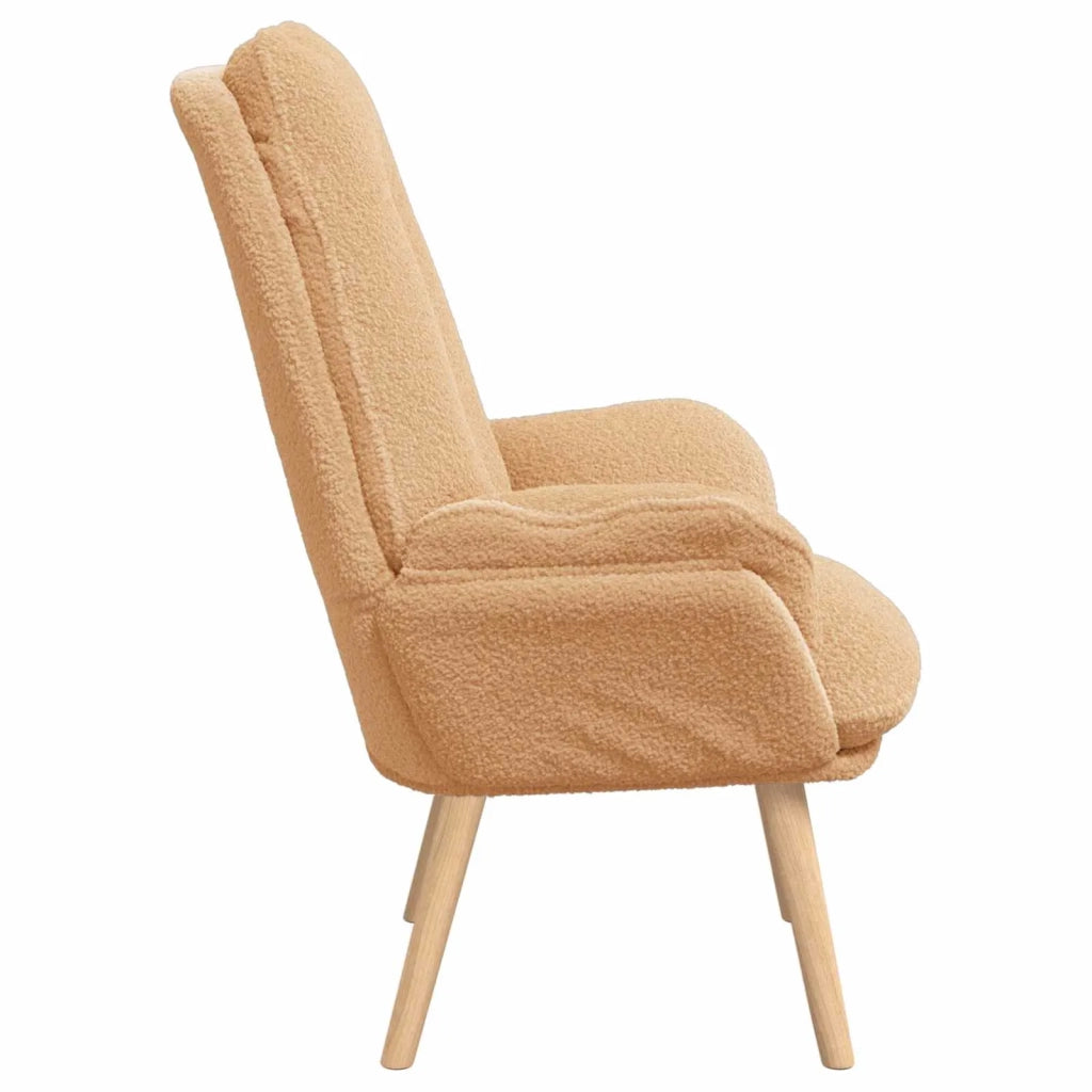 poltrona Beige 69 x 74 x 93 cm Tessuto Sherpa 42001849