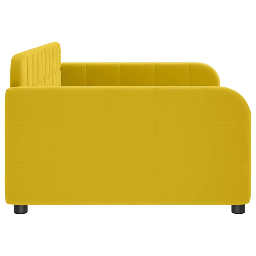Letto da Giorno Giallo 90x200 cm in Velluto