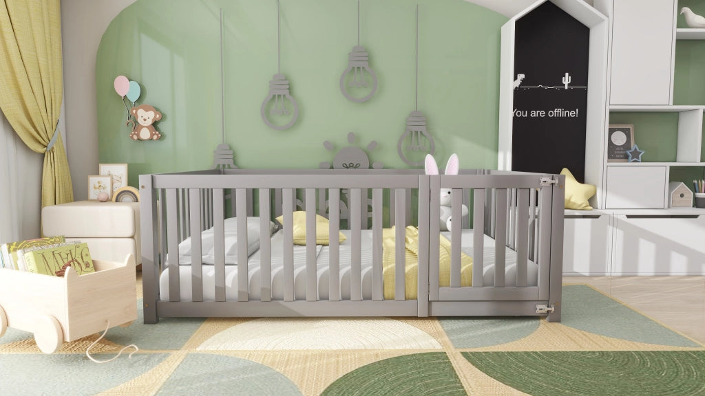 Letto per bambini 140x200 - Xylo - Grigio