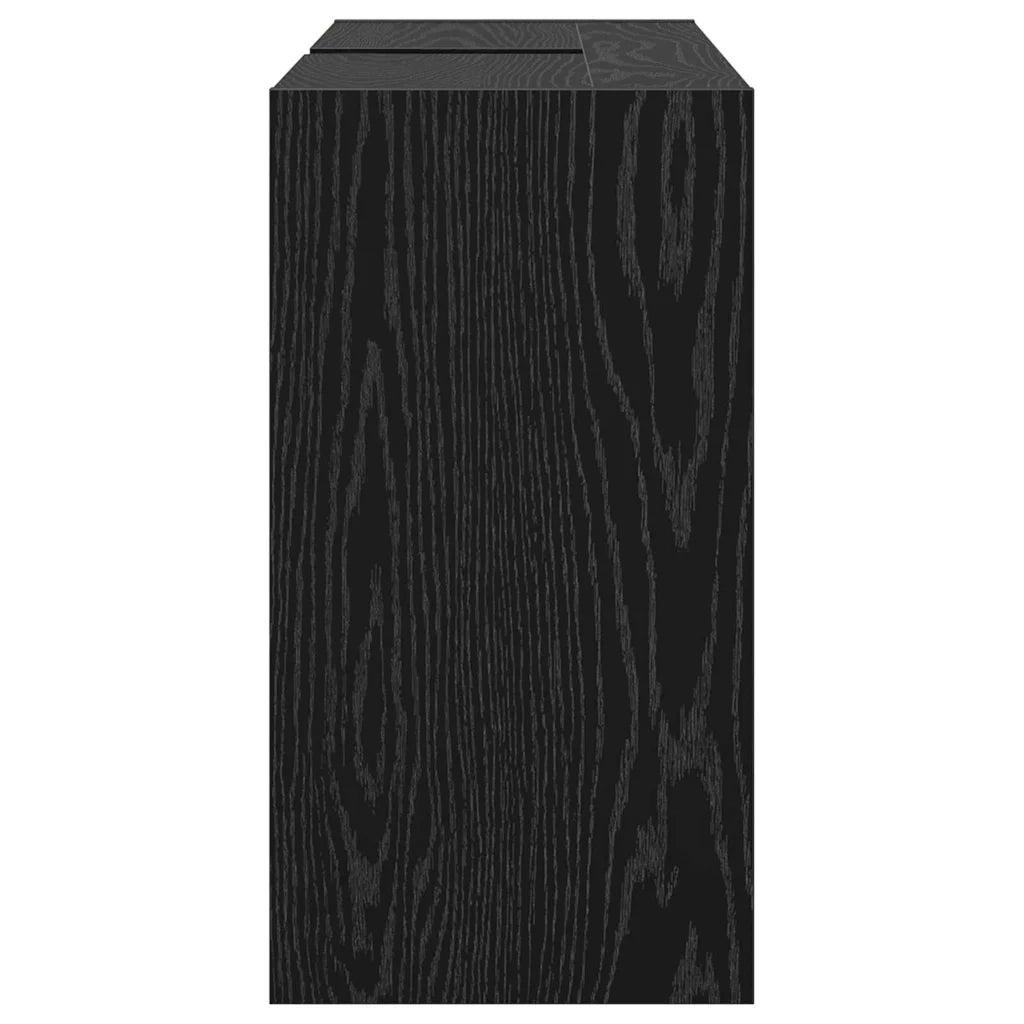 Mobile da Bagno | Armadio da bagno Rovere Nero 90 x 29 x 55 cm Legno multistrato