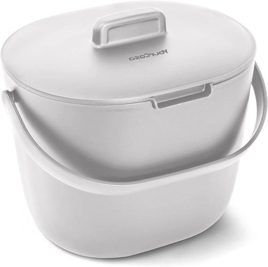 Compostatore per cucina 36 l - Compostatore per rifiuti biologici quotidiani - Resistente alla lavastoviglie - Impermeabile ai gas - Con setaccio e maniglia ergonomico - Piccola cassetta per compost