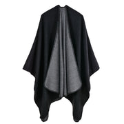 Mantella/sciarpa da donna in cashmere caldo per autunno/inverno con spacchi - Sciarpa alla moda