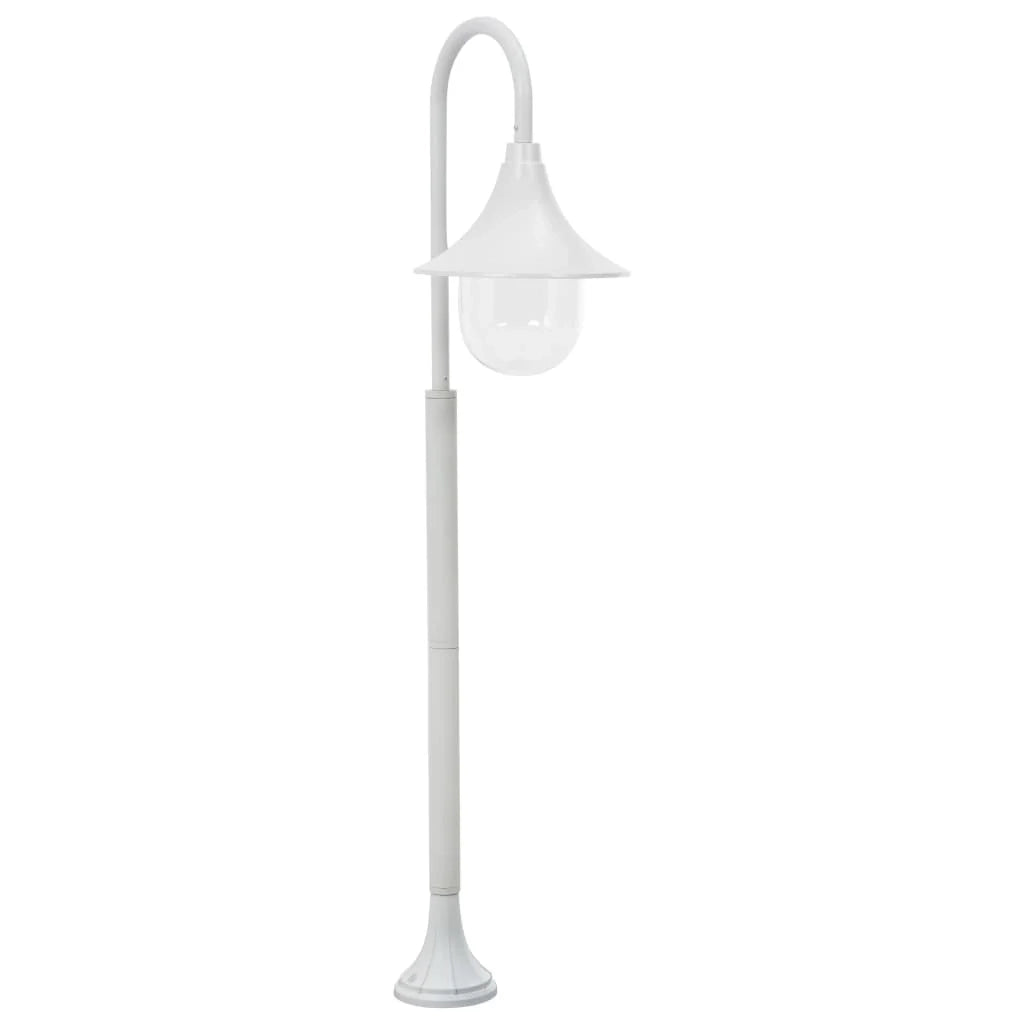 Lampada da terra da giardino E27 120 cm alluminio bianco 02_0042535