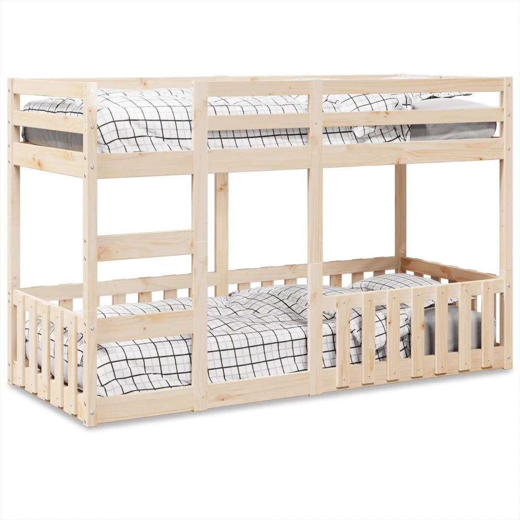 Letto singolo | Letto per adulti | Letto a Castello 90x190 cm in Legno Massello di Pino