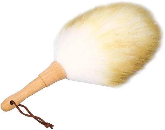 Borsetto per pulizia Ergonomico Manico in legno - Setole morbide in pelo di lama - Multifunzionale - Per giardinaggio e strumenti musicali - Resistente all'usura e idrorepellente - Asciugamano per pulizia