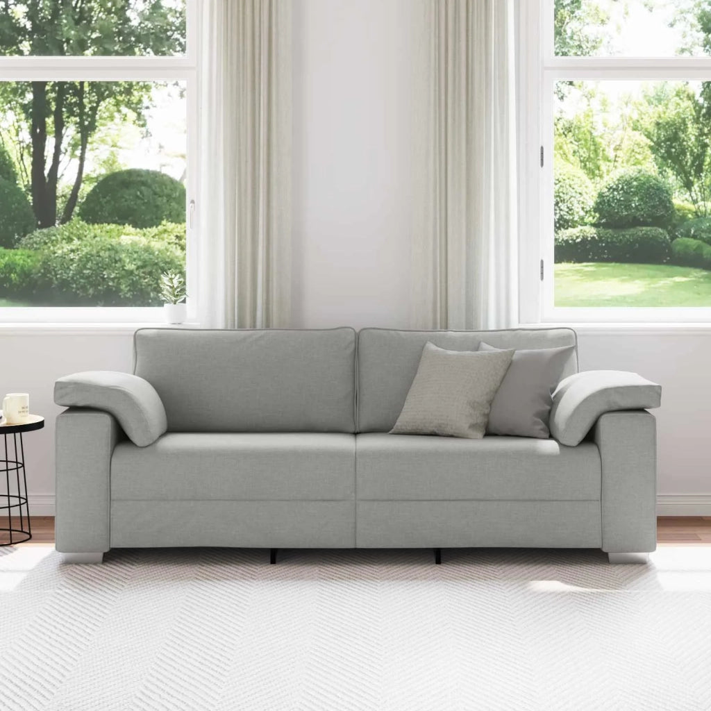 Divano-Sofa-Divanetto Grigio Nuvola 219 x 77 x 82 cm Tessuto