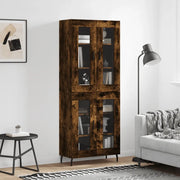 Credenza Rovere Fumo  69,5x34x180 cm in Legno Multistrato 3198294