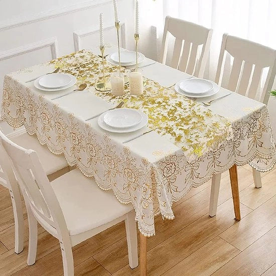 Tavolo decorativo in velluto giallo - 28 cm x 15 m - Polyester - 1 confezione