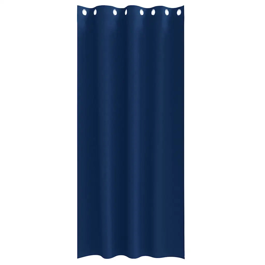 Tende Blackout con Anelli 2 pz Blu Scuro 260 x 140 cm 4107367