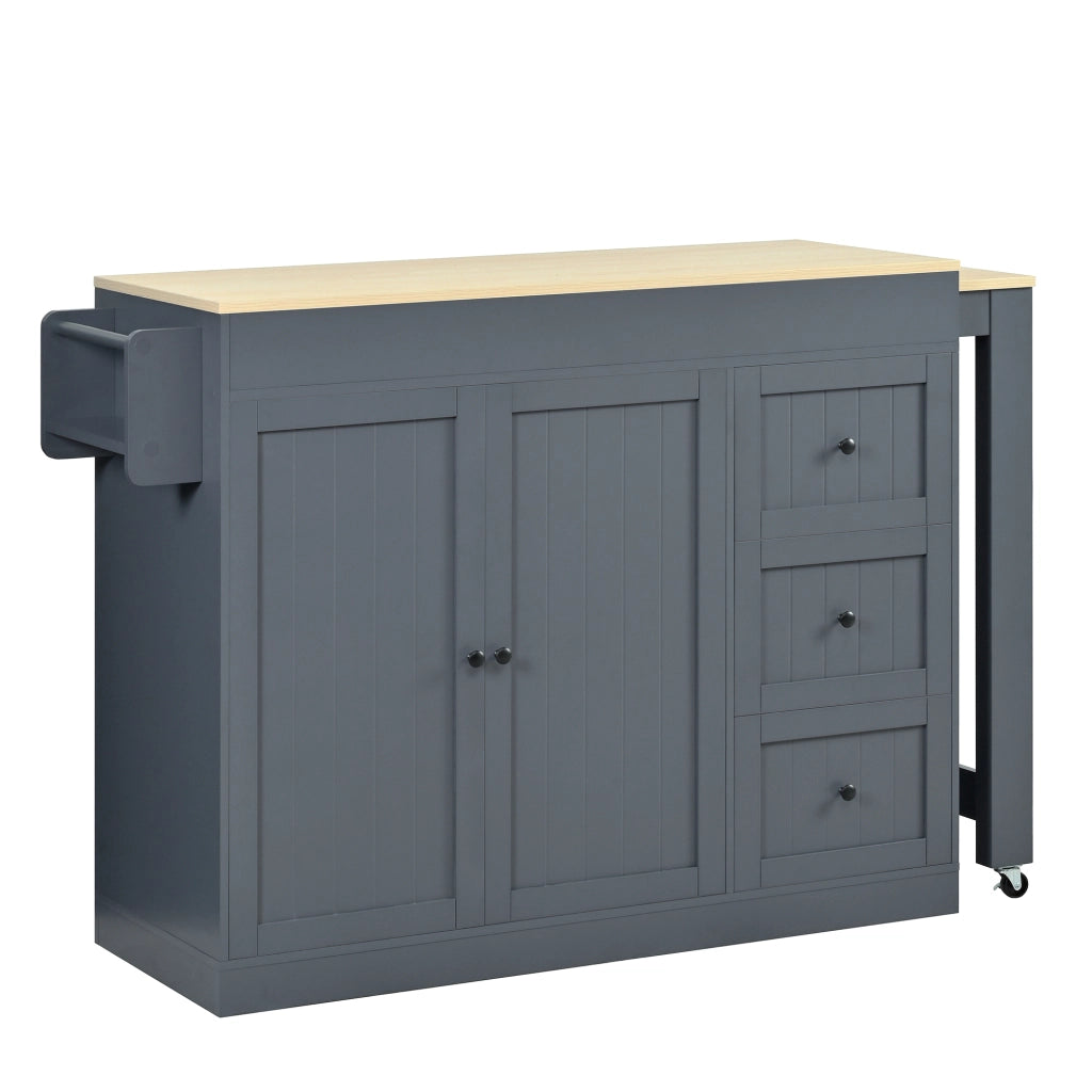 Isola da Cucina su Ruote con Cassetti e Portaspezie ¨C MINIMAL ¨C Grigio