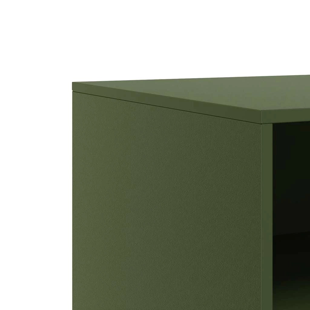 Mobile TV multimediale scaffale TV mobile TV sala da pranzo soggiorno camera da letto verde oliva 67 x 39 x 44 cm acciaio verde 02_0028262