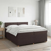 Letto box spring con materasso Marrone Scuro 200 x 200 cm 3451555