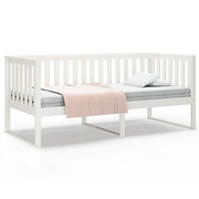 Letto singolo | Letto per adulti | Dormeuse senza Materasso Bianco 100x200 cm Legno Massello Pino