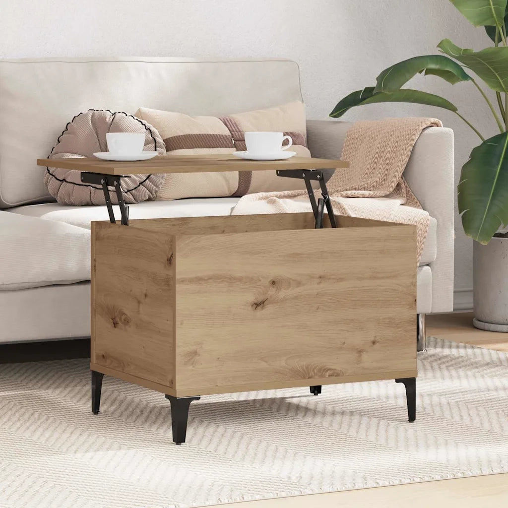 Tavolino da salotto Rovere artigianale 60 x 44,5 x 45 cm