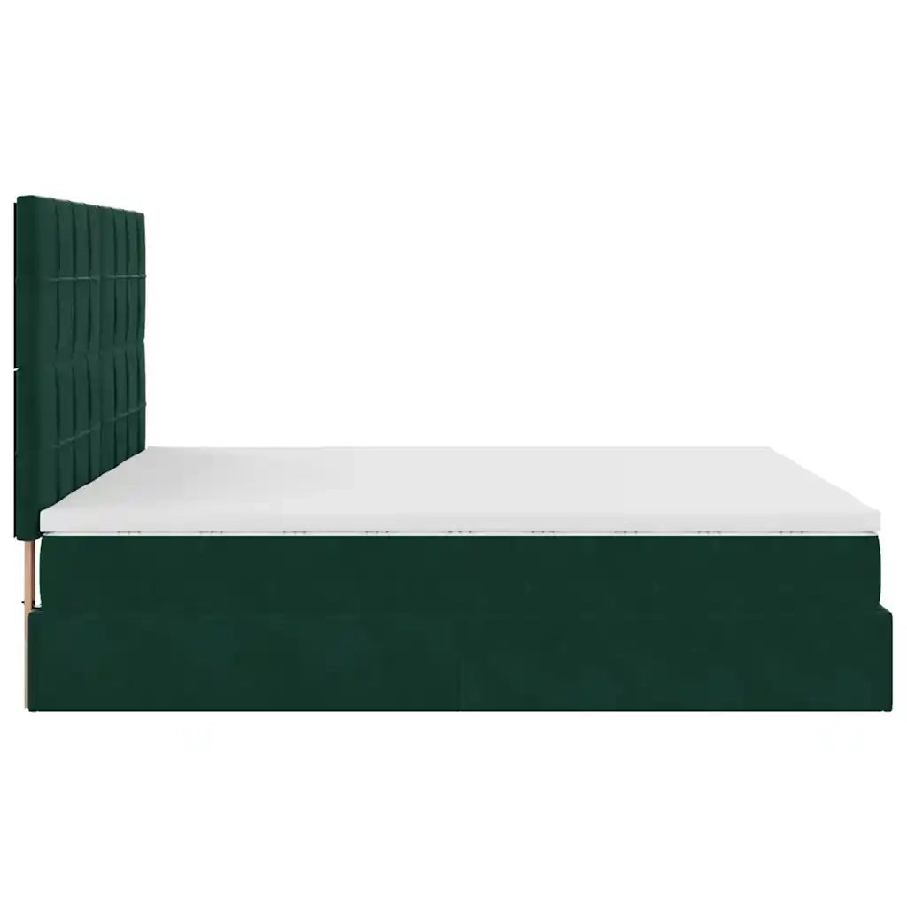 Struttura Letto Pouf con Materassi 200x200 cm Velluto 3314630
