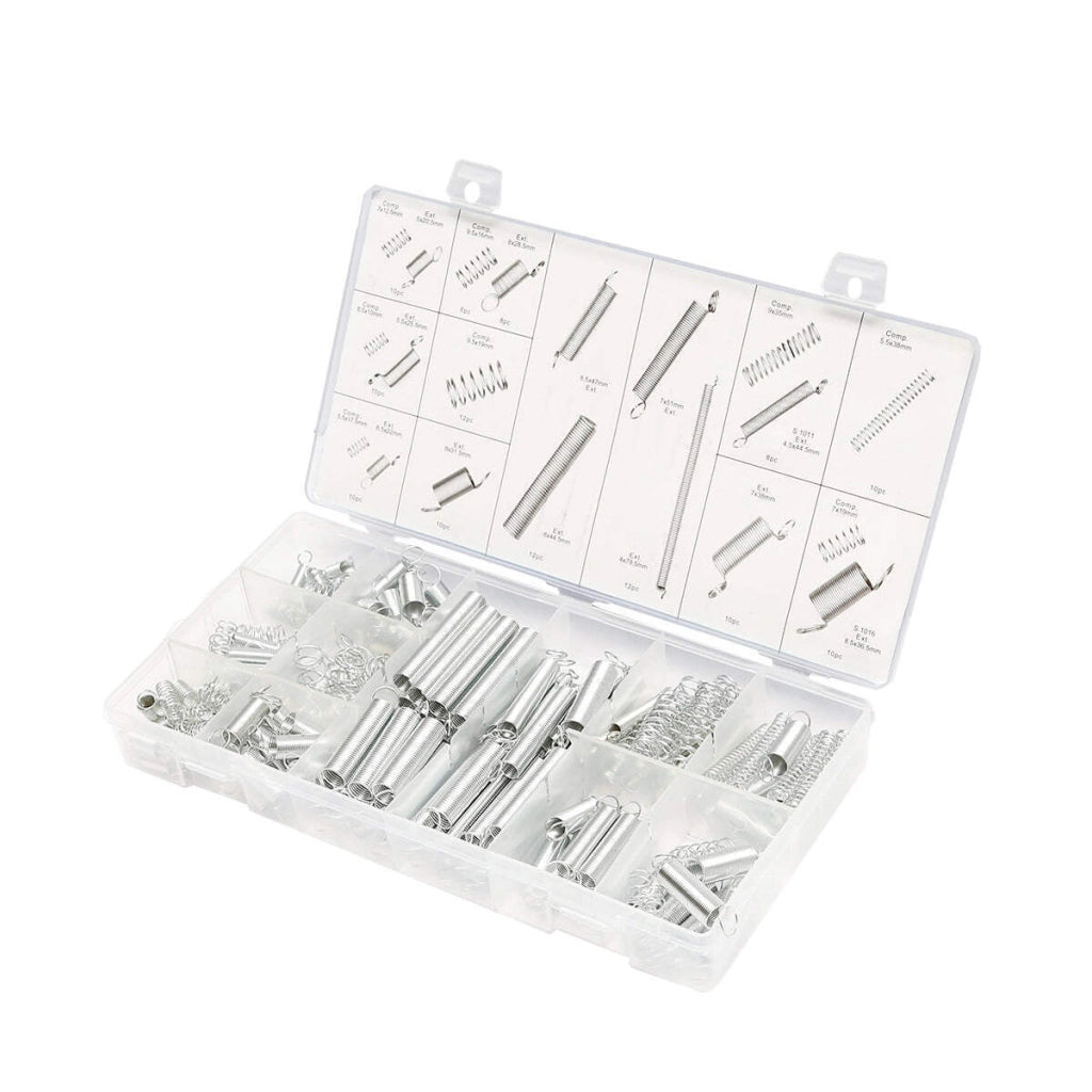 Set di 200 molle di trazione e compressione.