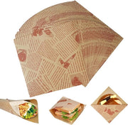 200 fogli di carta di formaggio - Oliovelo e amichevole con l'ambiente - 18 x 18 cm - Fogli di carta per deli - Resistenti all'acqua - Aspetto di giornale.
