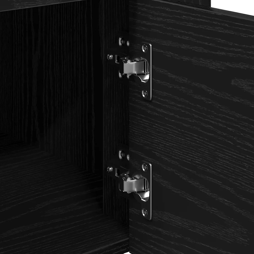 Carrello da Cucina-Scaffale per Cucina Rovere nero 60 x 45 x 80 cm 108016