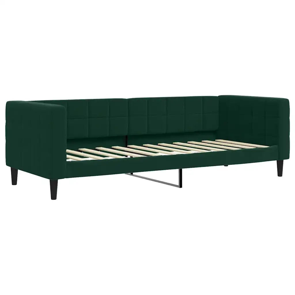 Divano Letto Estraibile Cassetti Verde Scuro 80x200cm Velluto 3196734