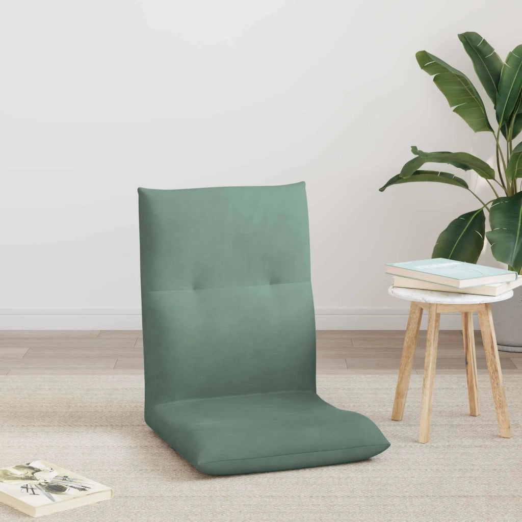 Sedia a pavimento regolabile Verde Mare Velluto