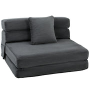 Poltrona letto reclinabile ¨C Minimal ¨C Grigio scuro con cuscini