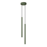 Lampada a sospensione VELINO verde oliva 2 luci G9