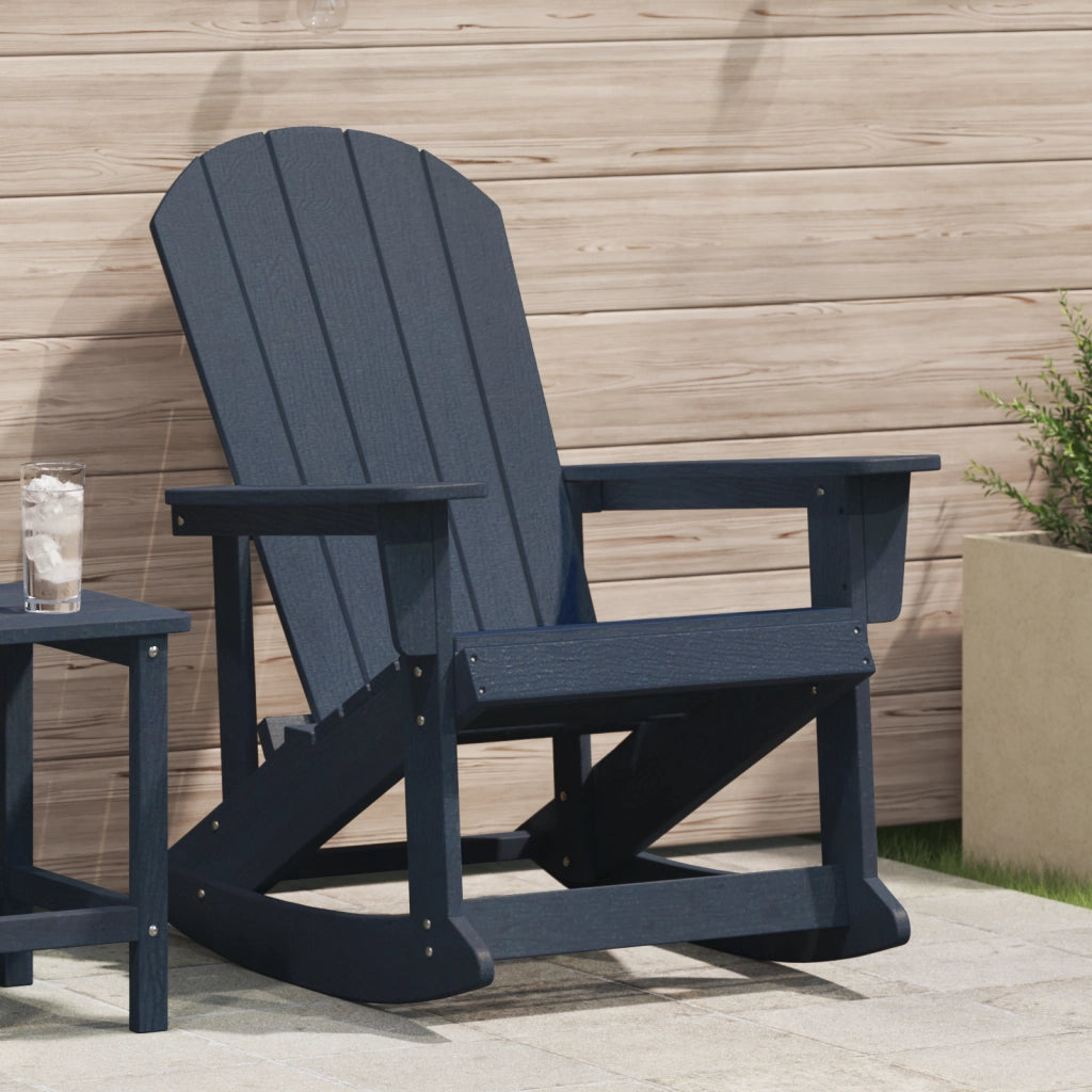 Sedia a Dondolo Adirondack Blu Navy 73.5x92x90 cm HDPE